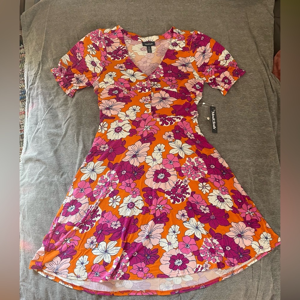 ModCloth 70s Style Knit Floral Dress - Making My Way Down to Miami Knit Dress